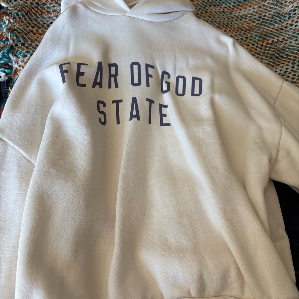 Fear of God White Sweater Classic Pullover Design